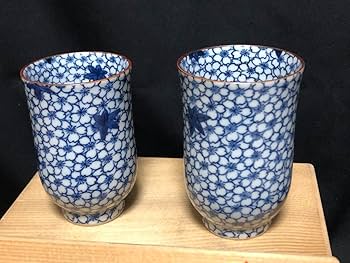 Amazon | 京焼 清水焼 組湯呑 平安孝峰 花柄 湯呑み 2個セット